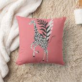 Coussin wildlife friendship - pink Giraffe cushion クッション (ブランケット)