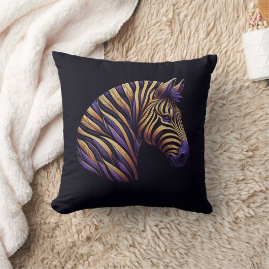 Coussin Zebra purple クッション (ブランケット)