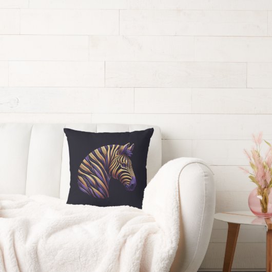 Coussin Zebra purple クッション (ソファ)