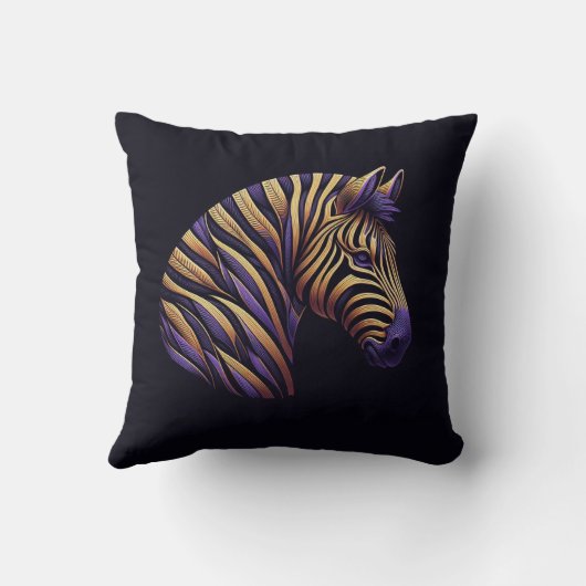 Coussin Zebra purple クッション (裏面)