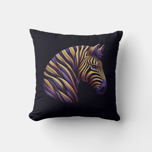 Coussin Zebra purple クッション (正面)