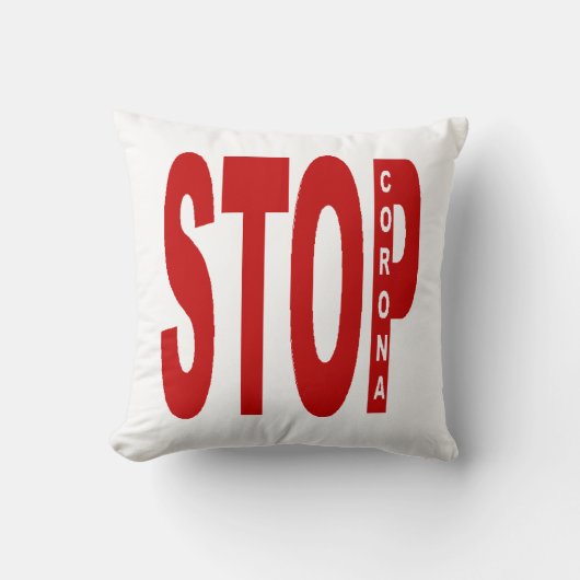 Coussins Décoratif STOP CORONA クッション (正面)