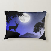 Coussins Décoratifs Le cerf sous la lune bleu アクセントクッション (裏面)