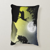 Coussins Décoratifs Le cerf sous la lune jaune アクセントクッション (裏面(縦))