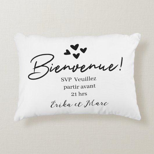 Coussins Décoratifs SVP Veuillez partir avant 21 h アクセントクッション (正面)