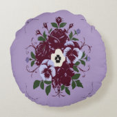 Coussins rond - Bouquet de Violettes ラウンドクッション (裏面)