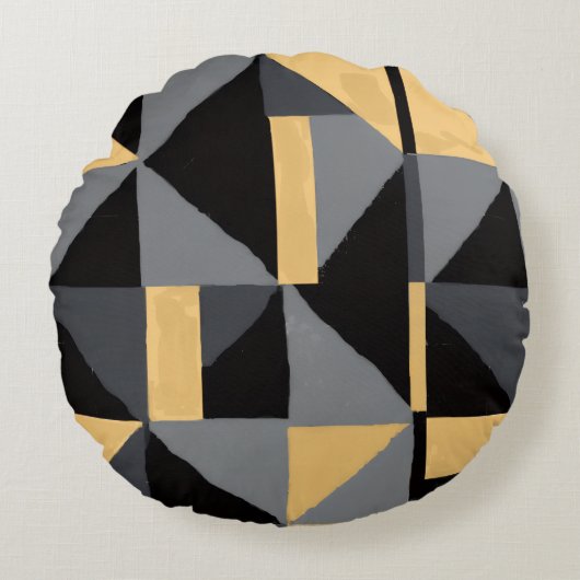 Coussins rond Géométrie Moderne Artisanal ラウンドクッション (正面)