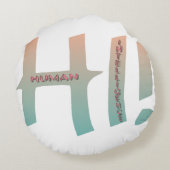 Coussins rond hi! Human intelligence ラウンドクッション (裏面)