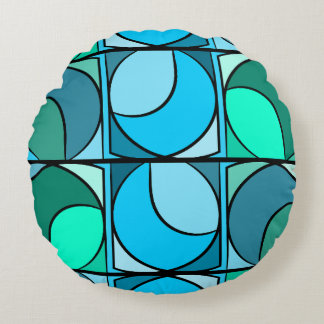 Coussins rond seventies bleu ラウンドクッション