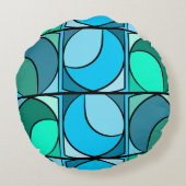 Coussins rond seventies bleu ラウンドクッション (裏面)