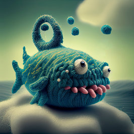 Coussins rond Wool Monster ラウンドクッション