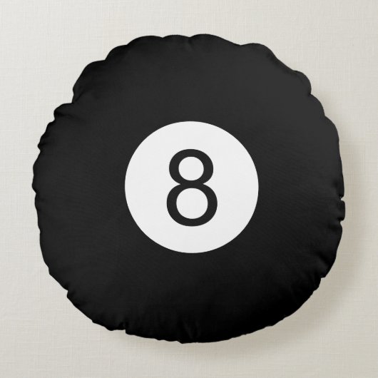 Coussins Ronds Boule de Billard #8 ラウンドクッション (正面)