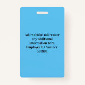 coutam employee photo,バーコード，ロゴ，ネームバッジ バッジ (裏面)