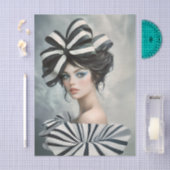 Couture Inspired Fashion Portrait EV1L Decoupage 薄葉紙 (クラフト)