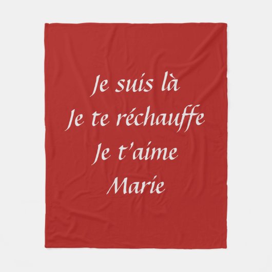 Couverture 100% personnalisée フリースブランケット (正面)