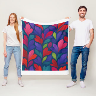 Couverture motif pétales multicolores – Style flor フリースブランケット