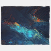 Couverture polaire art abstrait フリースブランケット (正面(横))