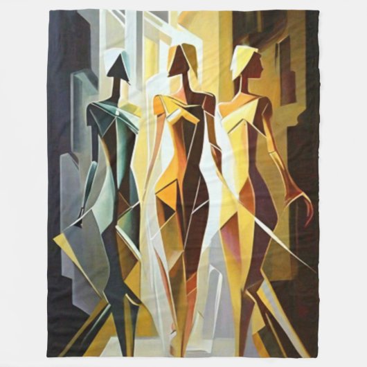 Couverture polaire art abstrait フリースブランケット (正面)