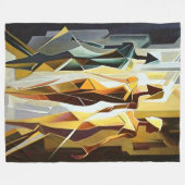 Couverture polaire art abstrait フリースブランケット (正面(横))