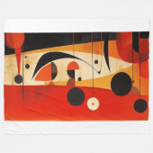 Couverture polaire art abstrait フリースブランケット (正面(横))