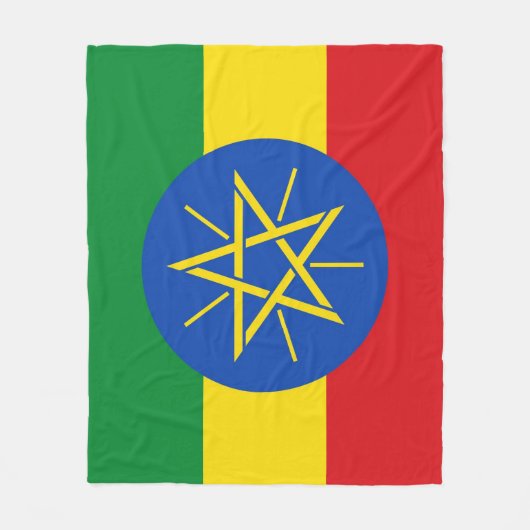 Couverture polaire Ethiopian flag フリースブランケット (正面)