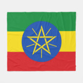 Couverture polaire Ethiopian flag フリースブランケット (正面(横))
