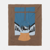 Couverture Polaire Hivernale - Motif Boule à Neige フリースブランケット (正面)