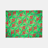 Couverture polaire Jimette Design de vert et rouge フリースブランケット (正面(横))