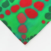 Couverture polaire Jimette Design de vert et rouge フリースブランケット (角)