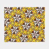 Couverture polaire Jimette Design jaune blanc noir フリースブランケット (正面(横))