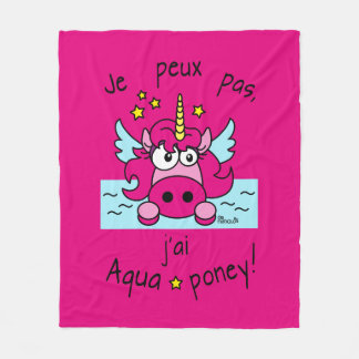 couverture polaire "Licorne, Aquaponey" フリースブランケット