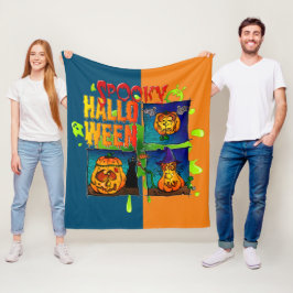 Couverture Polaire Spooky Halloween フリースブランケット