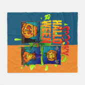 Couverture Polaire Spooky Halloween フリースブランケット (正面(横))