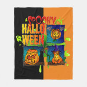 Couverture Polaire Spooky Halloween フリースブランケット (正面)