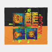 Couverture Polaire Spooky Halloween フリースブランケット (正面(横))