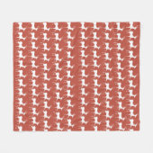 Couverture Polaire Traditionnelle Rennes Rouges フリースブランケット (正面(横))