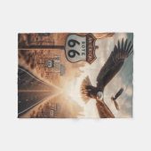 Couverture route 66 フリースブランケット (正面(横))