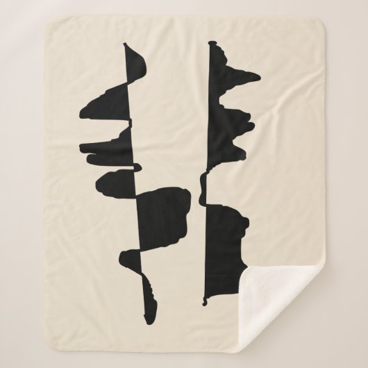 Couverture Sherpa Abstrait Dual Face シェルパブランケット (正面)