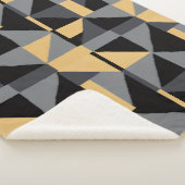 Couverture Sherpa Géométrie Noire, Grise et Or シェルパブランケット (3/4)