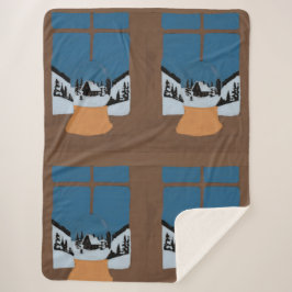 Couverture Sherpa Hivernale Boule à Neige シェルパブランケット