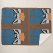 Couverture Sherpa Hivernale Boule à Neige シェルパブランケット (正面(横))