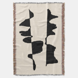 Couverture Tissée Art Abstrait Dual Face スローブランケット