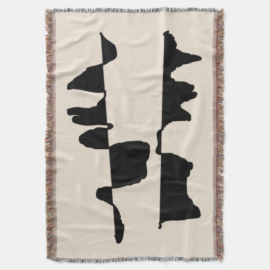 Couverture Tissée Art Abstrait Dual Face スローブランケット (正面縦)