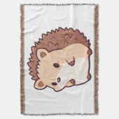 Couverture Tissée Petit Hérisson Kawaii スローブランケット (正面縦)