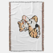 Couverture Tissée Petit Tigre Kawaii スローブランケット (正面縦)
