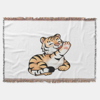 Couverture Tissée Petit Tigre Kawaii スローブランケット