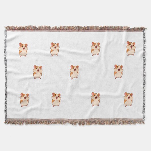 Couverture Tissée Petite Souris Kawaii スローブランケット (正面)