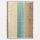 Couverture Tissée Plage Tropicale スローブランケット (正面縦)