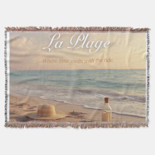 Couverture Tissée Plage Tropicale スローブランケット (正面)