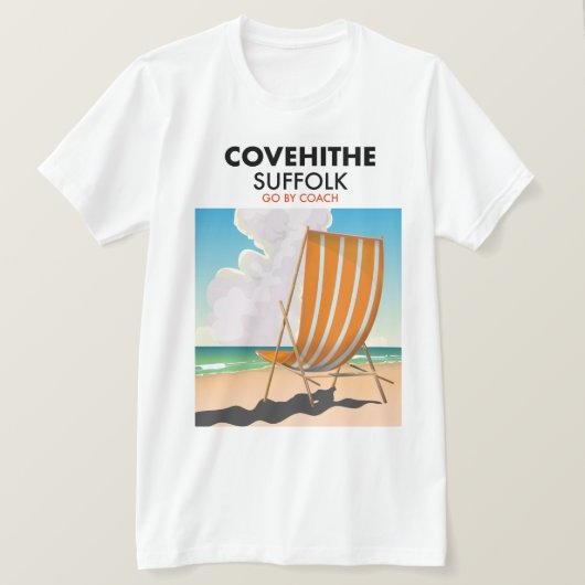 Covehithe suffolkビーチ旅行ポスター tシャツ (デザイン正面)